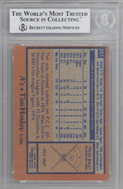 Tim Hosley Autographed 1978 Topps Card #261 Oakland A's Beckett BAS #10211482