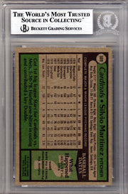 Silvio Martinez Autographed 1979 Topps Card #609 St. Louis Cardinals Beckett BAS #10211560