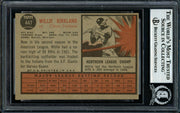 Willie Kirkland Autographed 1962 Topps Card #447 Cleveland Indians Beckett BAS #11481523