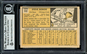 Steve Boros Autographed 1963 Topps High Number Card #532 Chicago Cubs Beckett BAS #11481987