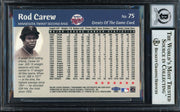 Rod Carew Autographed 2000 Fleer Greats of the Game Card #75 Minnesota Twins Auto Grade Gem Mint 10 Beckett BAS #12751678