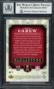 Rod Carew Autographed 2006 SP Legendary Cuts Card #41 California Angels Auto Grade Gem Mint 10 Beckett BAS Stock #192754