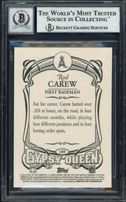 Rod Carew Autographed 2014 Topps Gypsy Queen Card #189 California Angels Auto Grade Gem Mint 10 Beckett BAS #12751965