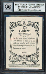Rod Carew Autographed 2014 Topps Gypsy Queen Card #189 California Angels Auto Grade Gem Mint 10 Beckett BAS #12751966