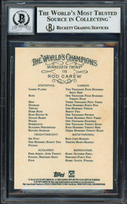 Rod Carew Autographed 2019 Topps Allen & Ginter Black Card #115 Minnesota Twins Auto Grade Gem Mint 10 Beckett BAS #12752034