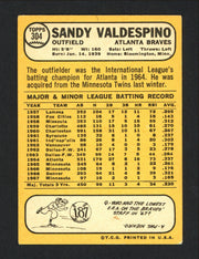 Sandy Valdespino Autographed 1968 Topps Card #304 Atlanta Braves SKU #163953