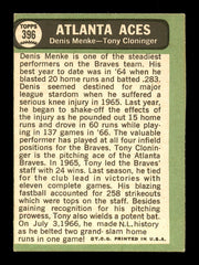 Tony Cloninger Autographed 1967 Topps Card #396 Atlanta Braves SKU #170877